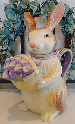 Longaberger Spring Easter Bunny Rabbit Teapot Pitcher • $15