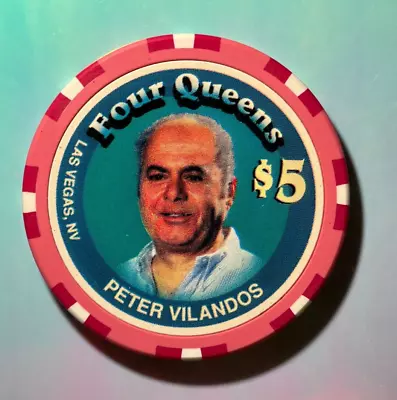 ⚡️❄️ Casino Chip OMG 😳 $5 Four Queens Peter Vilandos Las Vegas ⚡️❄️⚡️❄️ • $1