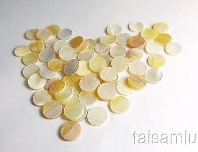 Handmade Yellow Abalone Inlay Material 100 Pieces Dots 4mm VY 4 • $7.20
