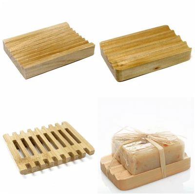 £3.99 • Buy Soap Dish Hemu Natural Wood Eco Friendly Wooden Tray Holder Bath Kitchen