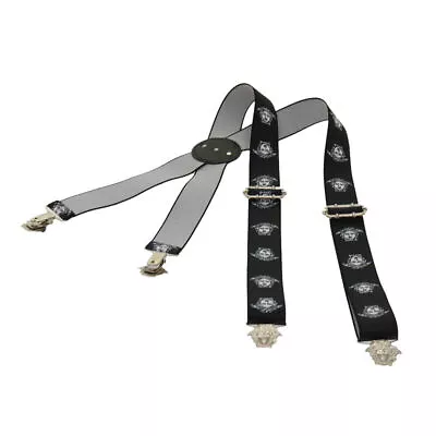 VERSACE Medusa Suspenders Belt Black White Auth Am5306 • $687.08