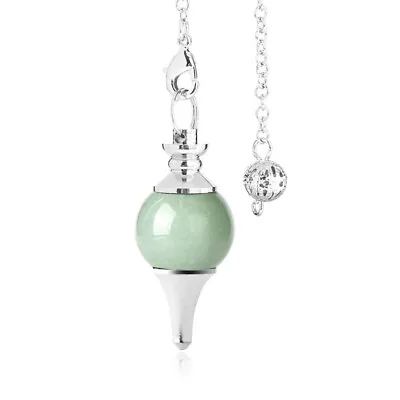 $2.79 • Buy Natural Gemstone Crystal Pendulum Healing Dowsing Chakra Reiki Pendant Necklace