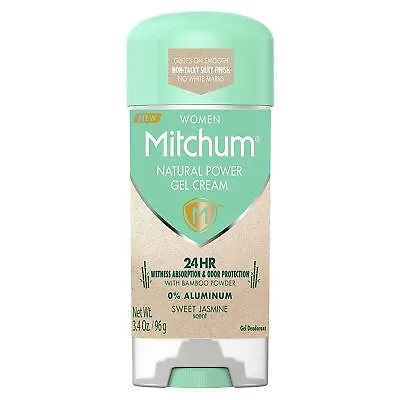 Mitchum Natural Power Gel Cream For Women Sweet Jasmine 3.4 Oz. • $25.84