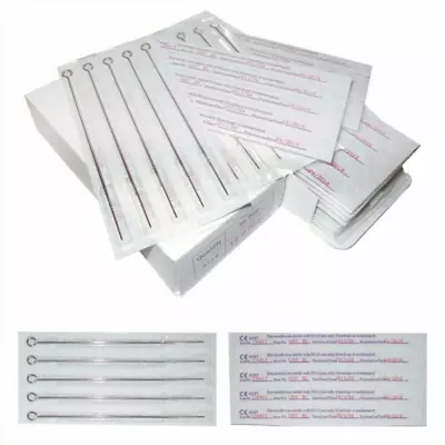 50Pcs Sterilized Tattoo Disposable Needles Round Liner Shader RL/RS/M1/RM  • $21.66