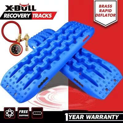 X-BULL 4x4 Recovery Board Blue Sand Snow Grass Mud Track 1 Pair 4wd Accessories • $89