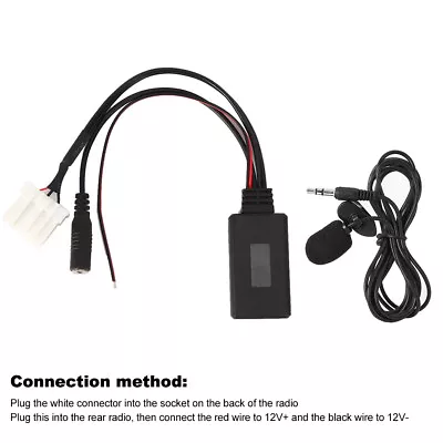 AUXin Cable Adapter Bluetooth 5.0 Microphone Fits For Mazda 2 3 5 6 RX8 GDS • £10.74