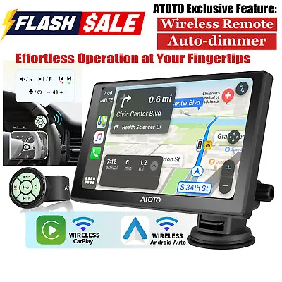ATOTO P8 7  Portable Car Stereo On-Dash Camera Kit Wireless Android Auto/CarPlay • $222.99