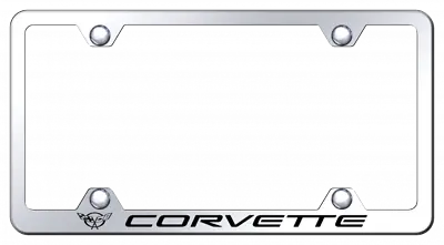 Corvette C5 Laser Etched Logo Wide Body License Plate Frame Official Licensed • $35.95