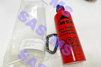 Msr Liquid Fuel Aluminum Bottle Leak Proof 30 Ounce With 3 Inch D Ring New • $26.99