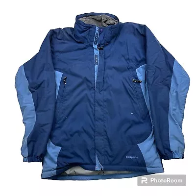 Vintage Patagonia Lined Ski Soft Shell Jacket Nano Puff Sz Large Blue Regulator • $65