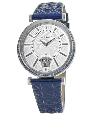 $394.32 • Buy New Versace V-Helix 38mm Silver Dial Diamond Bezel Women's Watch VQG060015
