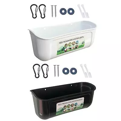 Livestock Feed Trough Water Bucket Fence Feeder For Livestock Goat Rabbit • $28.19