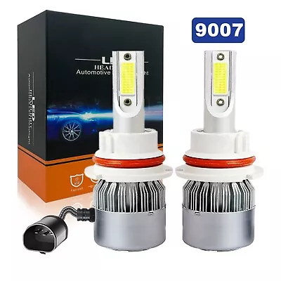 Pair 9007 HB5 LED Headlights Bulbs Kit High Low Beam 6500K Super White Bright • $21.22