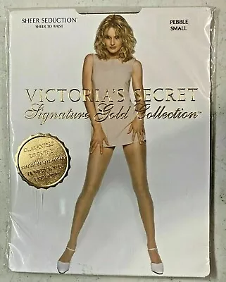 2 Victoria's Secret Sheer Seduction Sheer Waist Pantyhose-Medium-Pebble-Poly-bag • $17.96