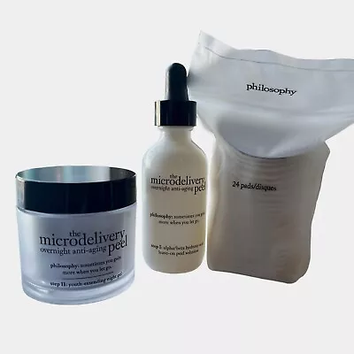 Philosophy Microdelivery Overnight Anti-Aging Peel Brighter Smoother Skin Kit • $89.91