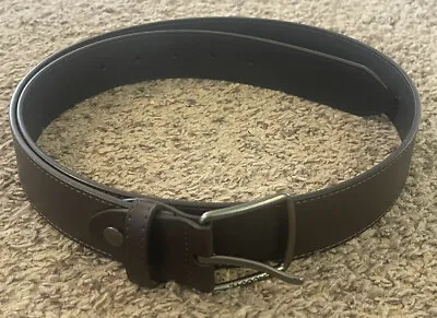 NOS LACOSTE SS19 Brown Leather Belt RC1696H70 T100/40 $75 Retail • $50