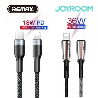 $9.95 • Buy Charging Cable PD 36W 18W Remax Joyroom For IPh To Type-C Data Sync IPhone 13 12