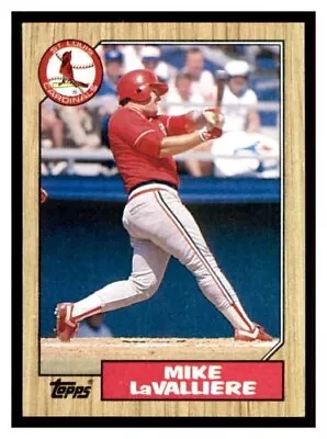 1987 Topps #162 Mike LAVALLIERE  St. Louis CARDINALS Catcher EXcellent FREE Ship • $1.30