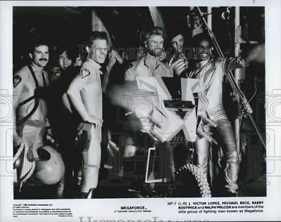 1982 Press Photo Victor Lopez Michael Beck Barry Bostwick In  Megaforce  • $19.99