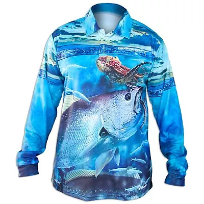 $59.58 • Buy Brand New - Profishent Tackle Fishing Shirt Sublimated Jew Fish UPF 30+ Choose S