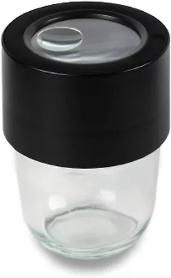 MasonBrite Stash Jar 8 Oz - LED Magnifying - Glass Storage Container For Herbs • $49.99