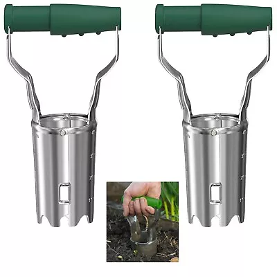 2 X Garden Bulb Planter Gardening Tool Seed Soil Planter Hole Maker Hand Tool • £9.95