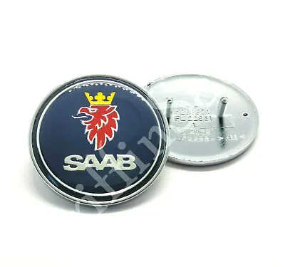 Saab 9-3 93 900 NG900 9000 50mm Front Badge Bonnet Emblem Blue 88-02 5289871 • £9.99