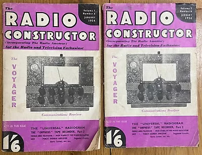 The Radio Constructor Magazine January 1954 Volume 7 Number 6 - 2 Copies • £9.98