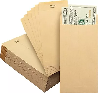 100 Pack Money Small Envelopes For Cash 6.5  X 3.5  Cash Money Saving Challenge • $10.39