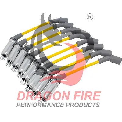 $49.95 • Buy Dragon Fire Performance Yellow 8mm Spark Plug Wire Set For 1999-2019 Chevy LS V8