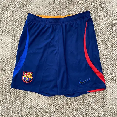 Nike FC Barcelona Soccer Shorts Strike DH7711-492 Dri-FIT Blue Size Medium Slim • $43.99