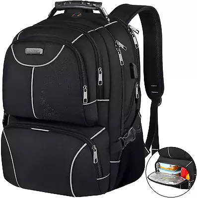 Lunch Bag Backpack Insulated Cooler Lunch Box Backpack Extra Large Travel Laptop • $60.40