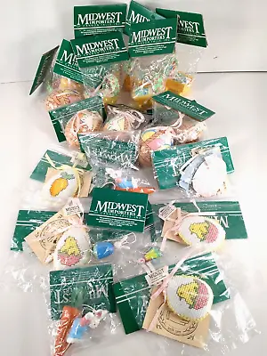 Midwest Importers Cannon Falls Easter Ornaments Lot Eggs Bunny Rabbit • $18.95