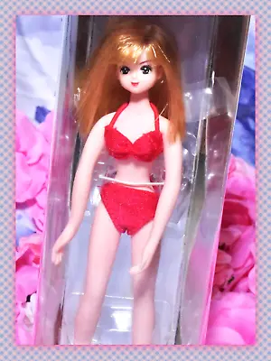 Vtg Takara Japan Jenny Compact Fashion Doll CD-22 Red Bikini Mini Barbie 5.5  • $27.95