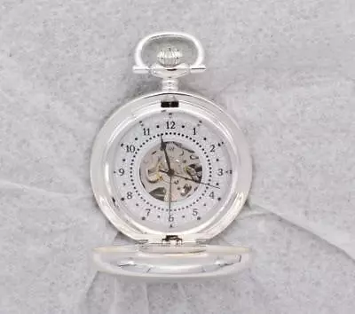 Mechanical Pocket Watch Silver Plated - D-Day Landing WW2 Pilote MESSERSCHMITT 2 • £5.88