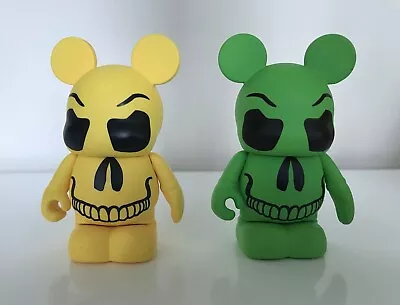 Urban Redux Series 2 Green And Yellow Skull Topper Disney 3  Vinylmation • $18.21