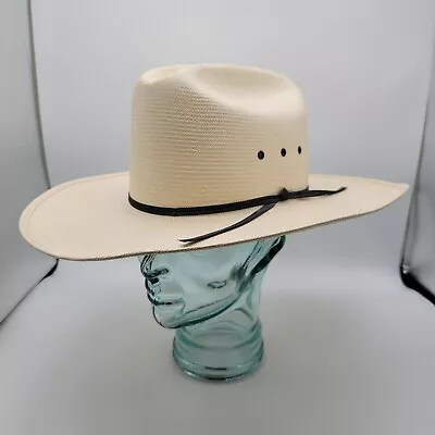 Vintage Bailey Cowboy Hat U-Rollit Shantung Panama 4XL Size 7-1/4 Made In USA • $44.99