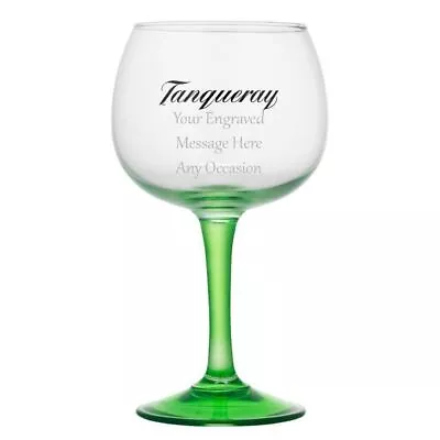Personalised Tanqueray Gin Glass Gift For Him Or Her Engraved Name Message Copa • £24.60