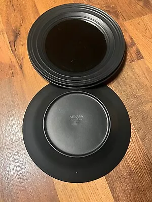 Mikasa Swirl Black Salad Plate Set (3)DJ101 8 3/4” • $22.95