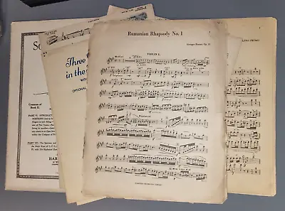 Antique Lot Of Sheet Music Mostly Violin Some Carl Fischer Music • $29.99