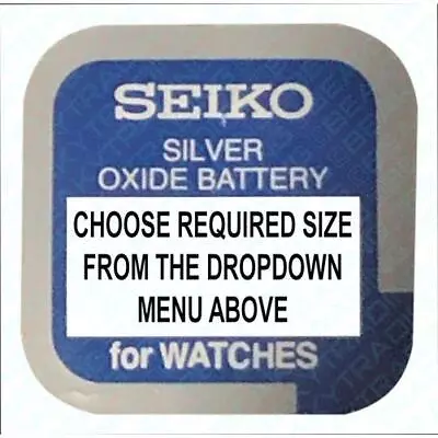 Original SEIKO Silver Oxide Watch Battery 1.55v - ALL SIZE SHOWCASE! (Pick Size) • £3