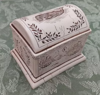 1998 FIGI Treasure Box Hinged With Ships Whale Lighthouse & Anchor Trinket Box • $19.99