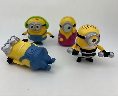 Despicable Me 2 McDonalds Happy Meal Toys Minions Lot Of 4 Collectible Figures • $9.99