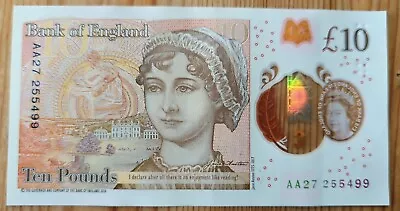 “AA27” First Prefix Bank Of England £10 Polymer Ten Pounds Collectable Rare Note • £22