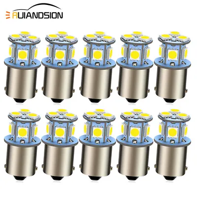 10x 6V 6 Volt 1156 BA15S LED Bulb Motorcycle Turn Signal Light White 6000K DC/AC • $16.96