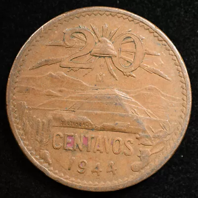 Mexico 20 Centavos 1944 Coin Inv#D877 • $2.99