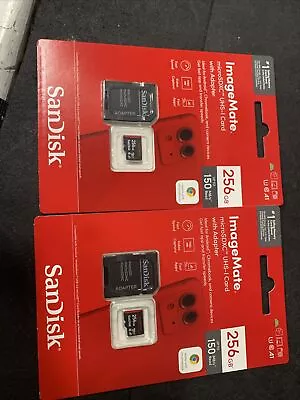 Lot Of 2 SanDisk ImageMate MicroSDXC UHS-I Card With Adapter 256 GB • $22.99