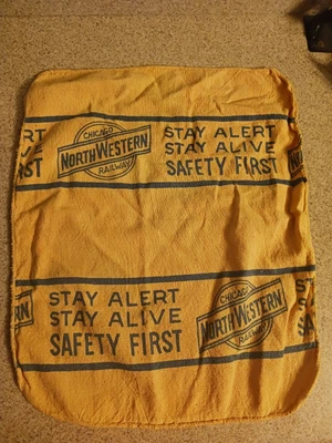 $8.99 • Buy Vintage Chicago Northwestern Railway Shop Engine Towel Rag 
