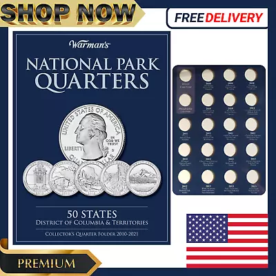 50 State Quarters Album Territories Collector Coin Folder Collecting Binder Book • $6.50