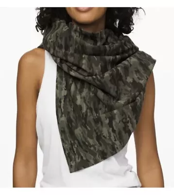 NWT Lululemon Vinyasa Scarf Cotton Evergreen Camo Green Multi • $35.99